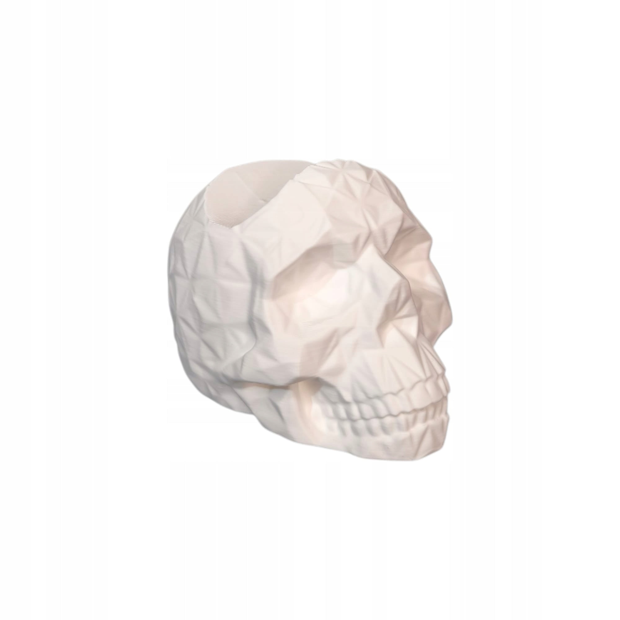 Stojak na pada PS5 Czaszka low poly BIAŁY