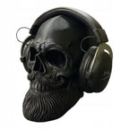 Stojak na Słuchawki Czaszka z Brodą Hipster Skull Gaming Holder 3D Czarna