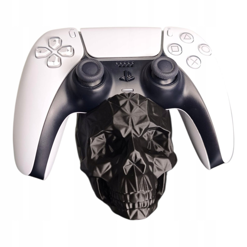 Stojak Uchwyt na Pad PS5 Czaszka Low Poly CZARNY