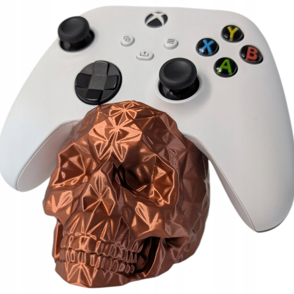 Stojak na pad Xbox Czaszka Low Poly MIEDZIANY
