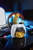 Stojak na Słuchawki i Pad PS5 MACKA OŚMIORNICY Uchwyt Gamer ZŁOTY