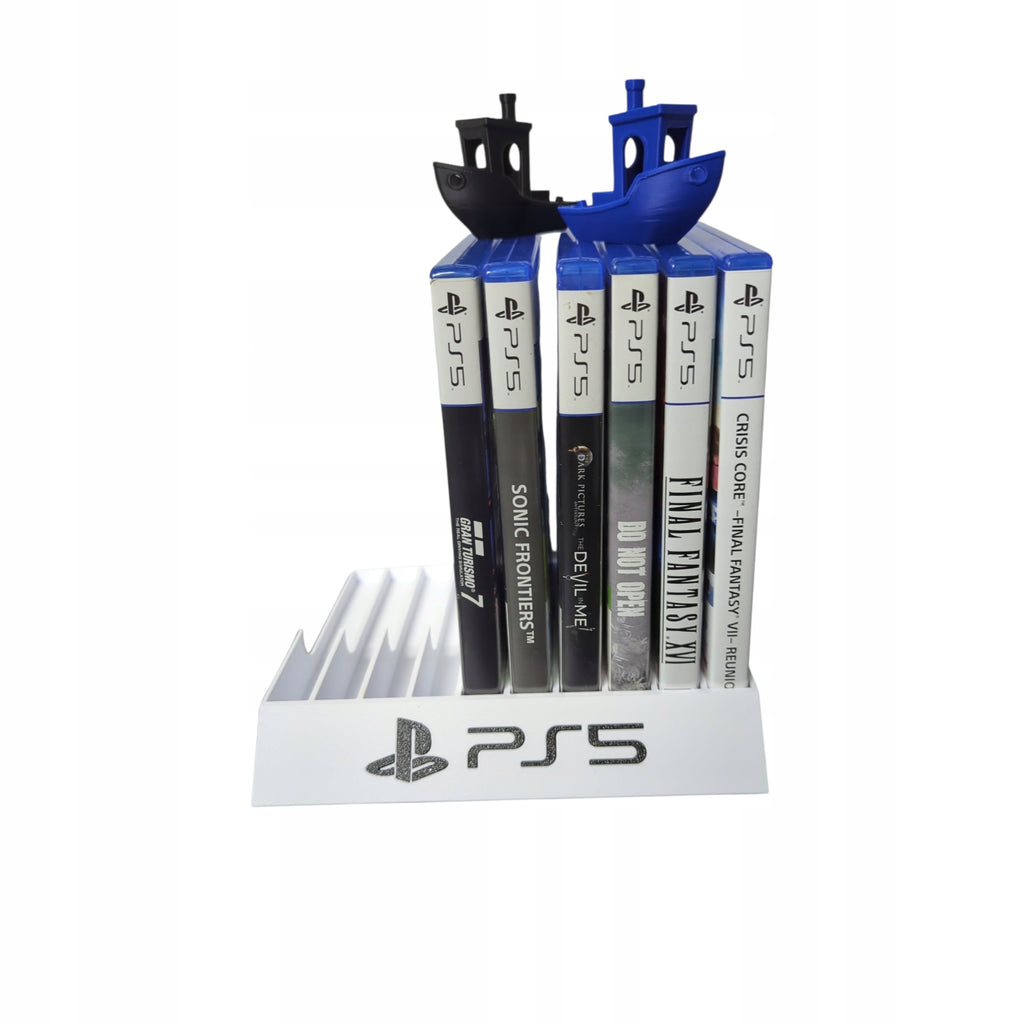 Organizer na Gry PS5 PS4 - Uchwyt na 10 Pudełek Biały