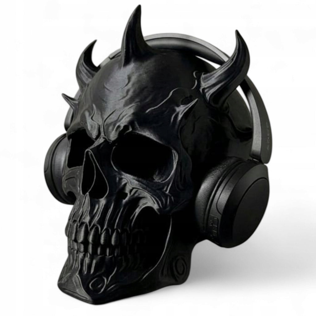 Stojak na Słuchawki CZASZKA Demona Skull Gamer CZARNY