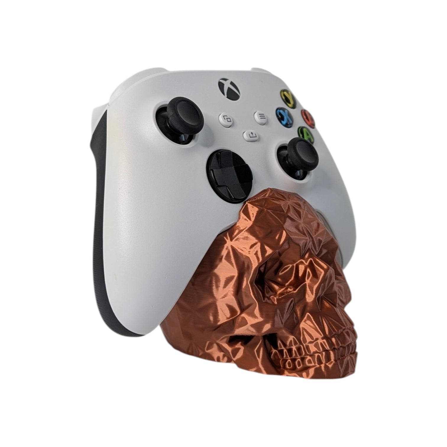 Stojak na pad Xbox Czaszka Low Poly MIEDZIANY