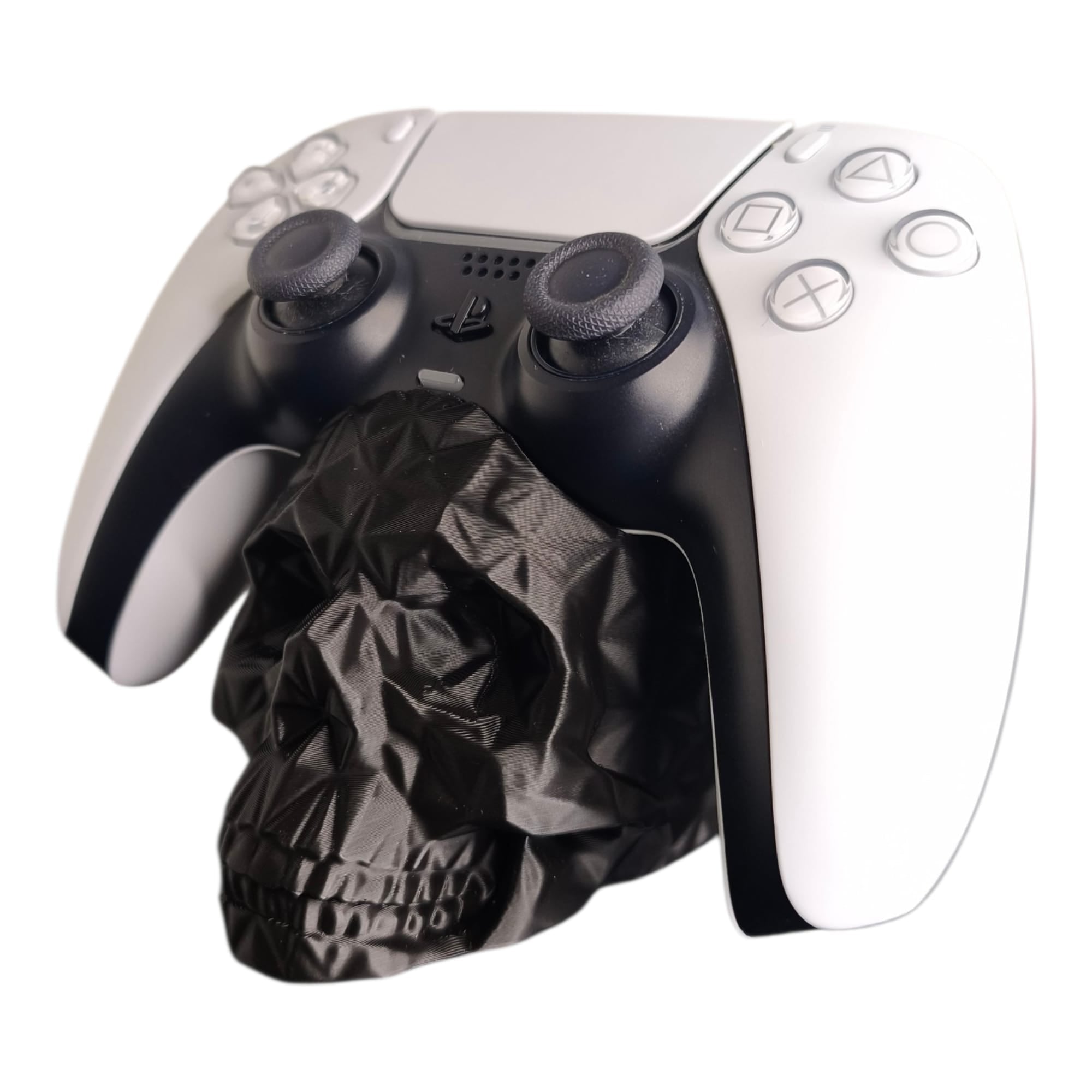 Stojak Uchwyt na Pad PS5 Czaszka Low Poly CZARNY
