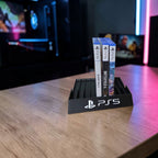 Stojak na Gry PS5 Organizer - Uchwyt na 10 Pudełek Czarny
