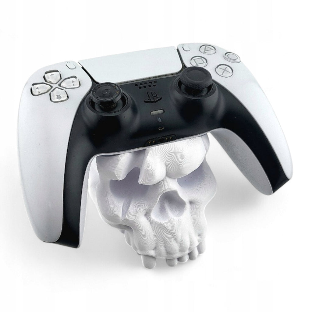 Stojak na Pad PS5 Uchwyt Czaszka Skull 3D BIAŁY