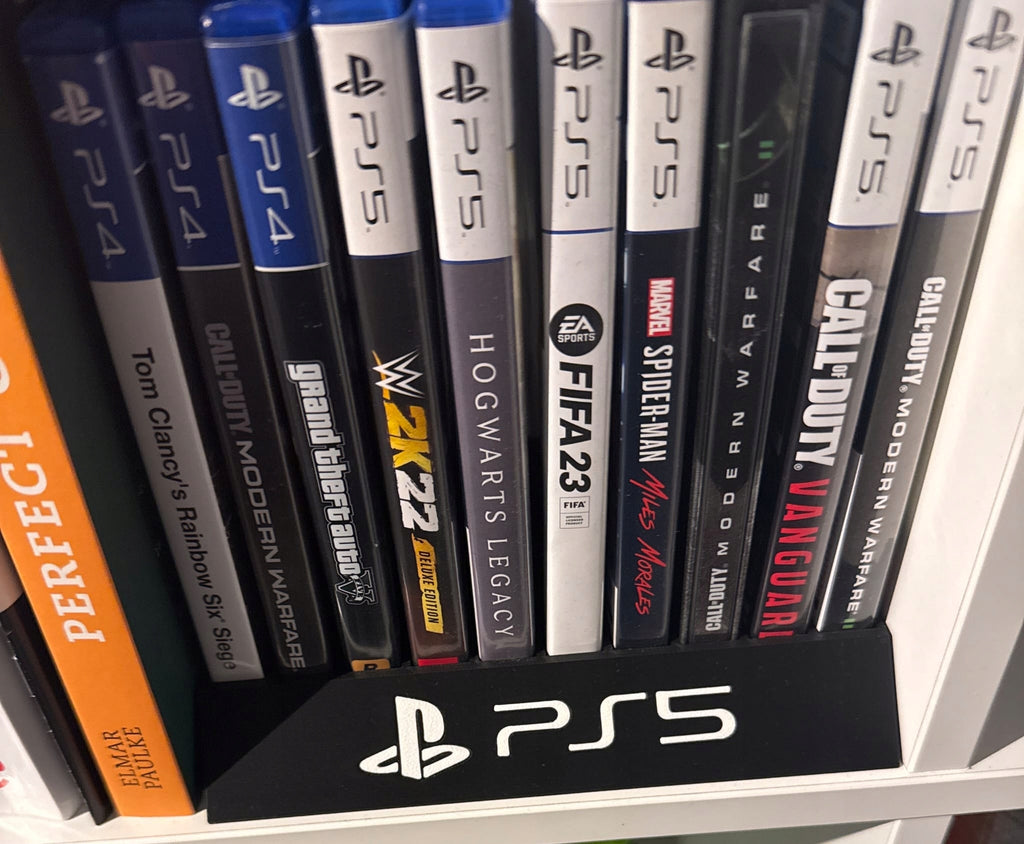 Stojak na Gry PS5 Organizer - Uchwyt na 10 Pudełek Czarny