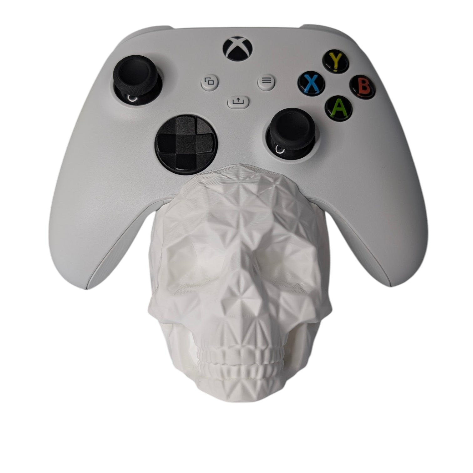 Stojak na pad Xbox Czaszka Low Poly Biały