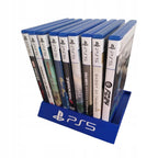 Stojak na Gry PS5 Organizer - Uchwyt na 10 Pudełek Niebieski