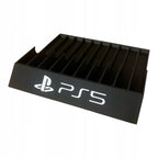 Stojak na Gry PS5 Organizer - Uchwyt na 10 Pudełek Czarny