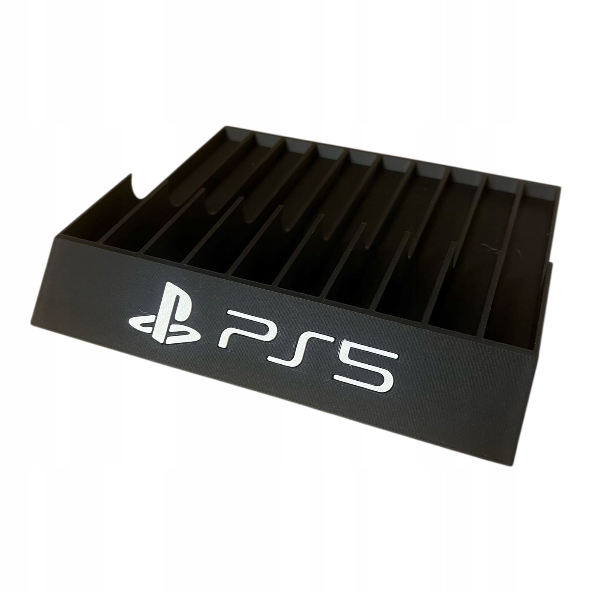Stojak na Gry PS5 Organizer - Uchwyt na 10 Pudełek Czarny