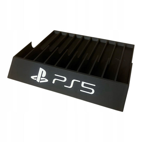 Stojak na Gry PS5 Organizer - Uchwyt na 10 Pudełek Czarny