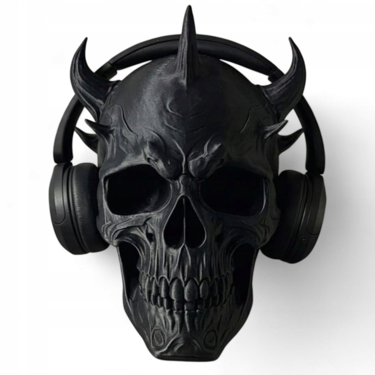 Stojak na Słuchawki CZASZKA Demona Skull Gamer CZARNY