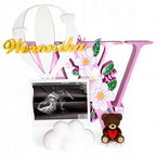 Personalizowana Litera 26cm Różowa Metryczka dla Dziewczynki