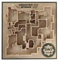 Obraz 3D Mapa Dust II Counter Strike 2 Taktyczna Makieta CS2, CS GO 23cm.