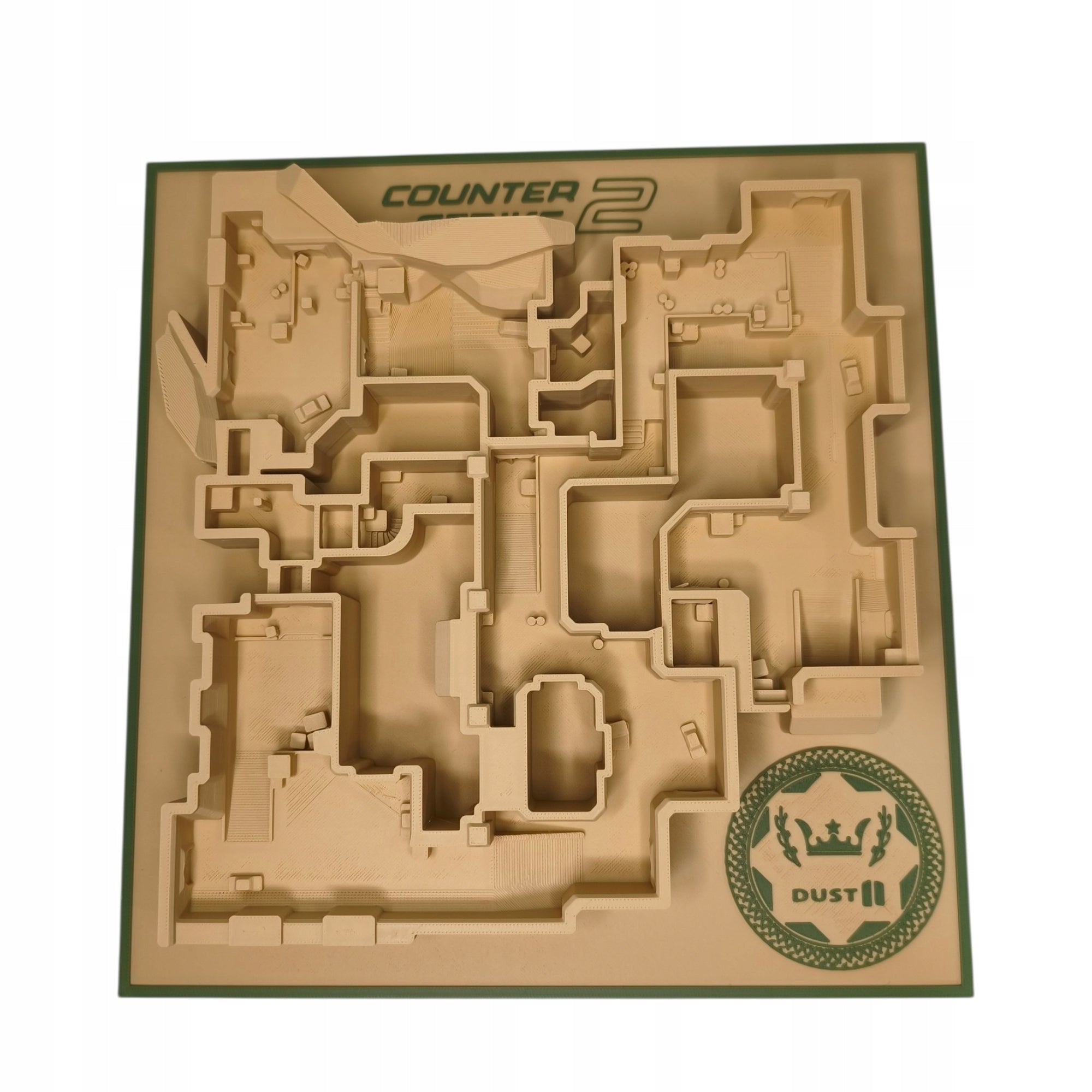 Obraz 3D Mapa Dust II Counter Strike 2 Taktyczna Makieta CS2, CS GO 23cm.