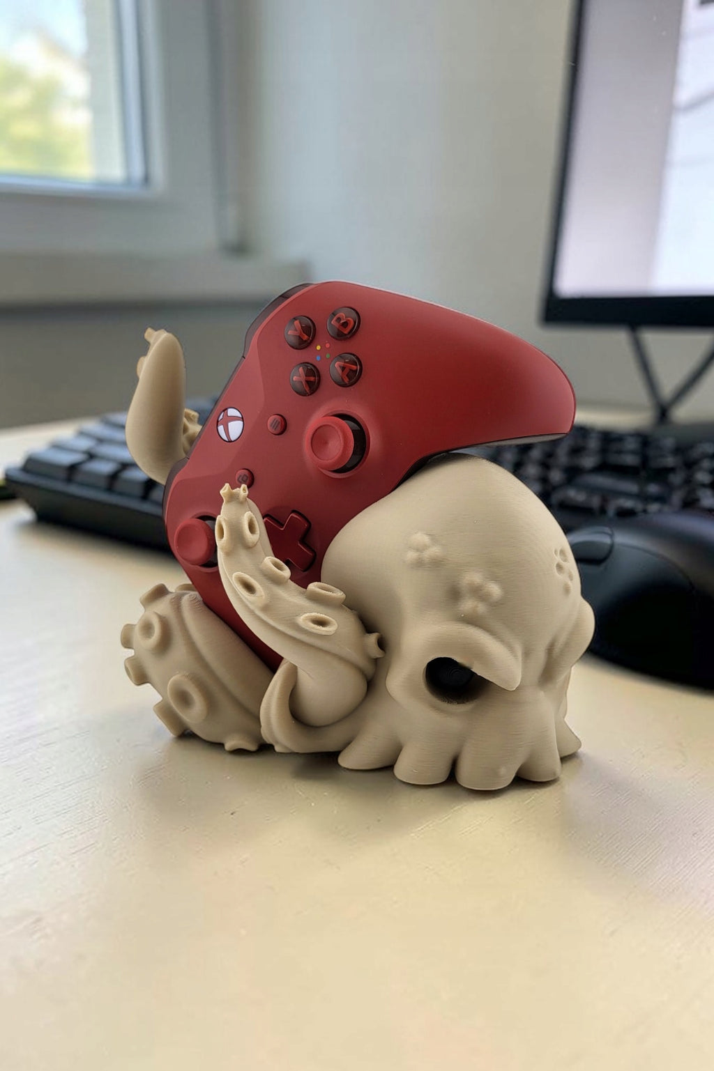 Stojak na Pada Xbox Kraken Ośmiornica Uchwyt Beżowy