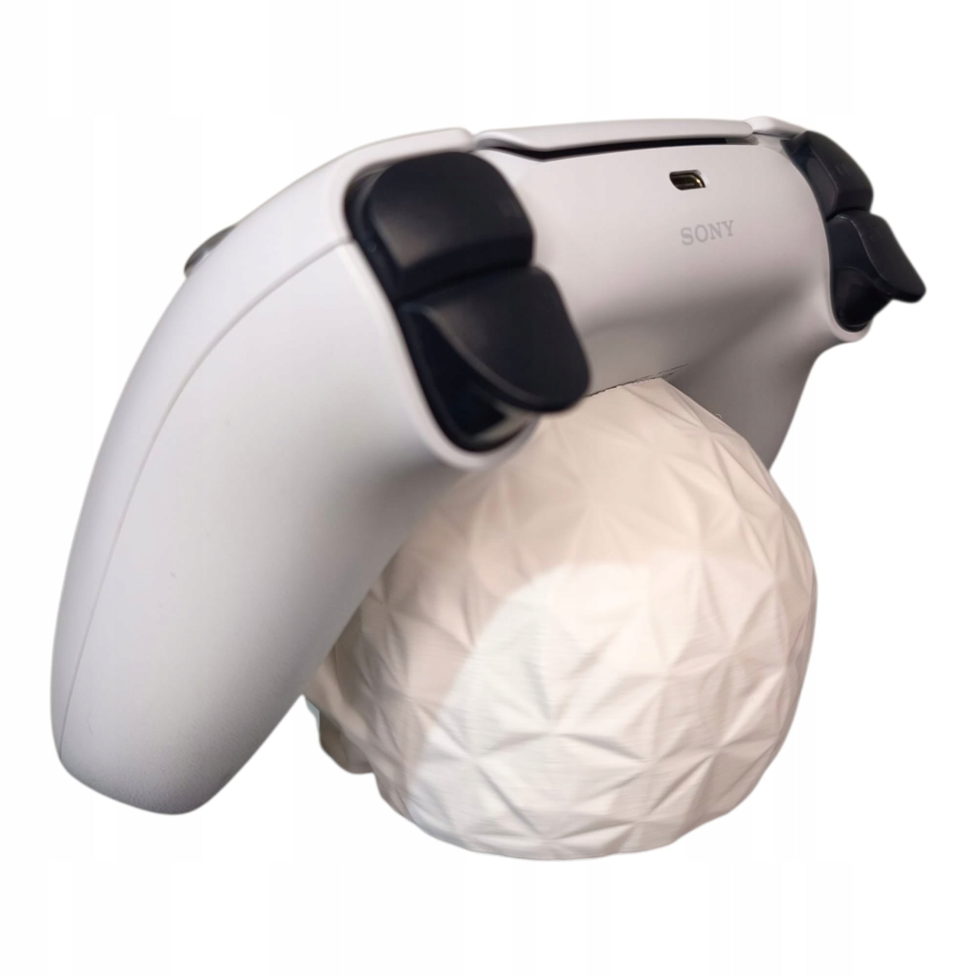 Stojak na pada PS5 Czaszka low poly BIAŁY