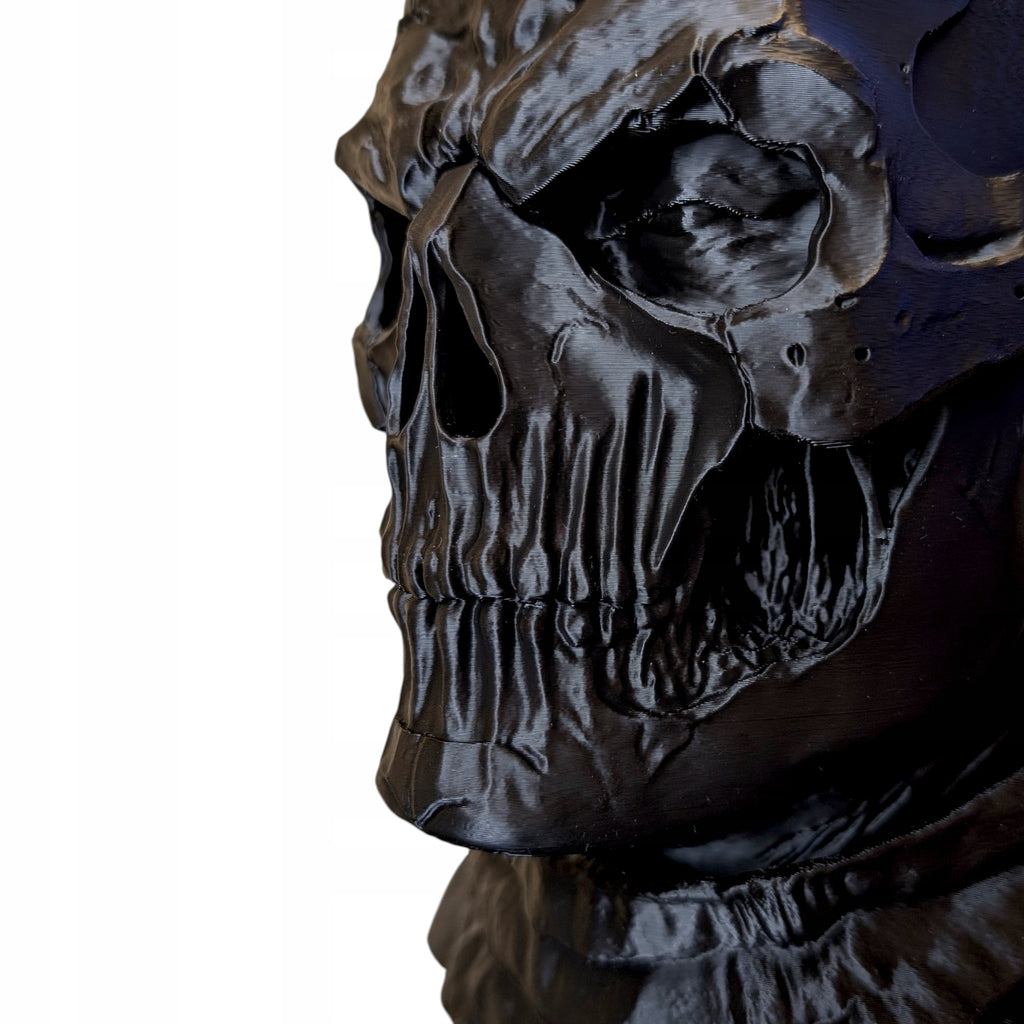 Stojak na Słuchawki Czaszka Tactical Ghost Mroczny Uchwyt Gamingowy 3D 26cm