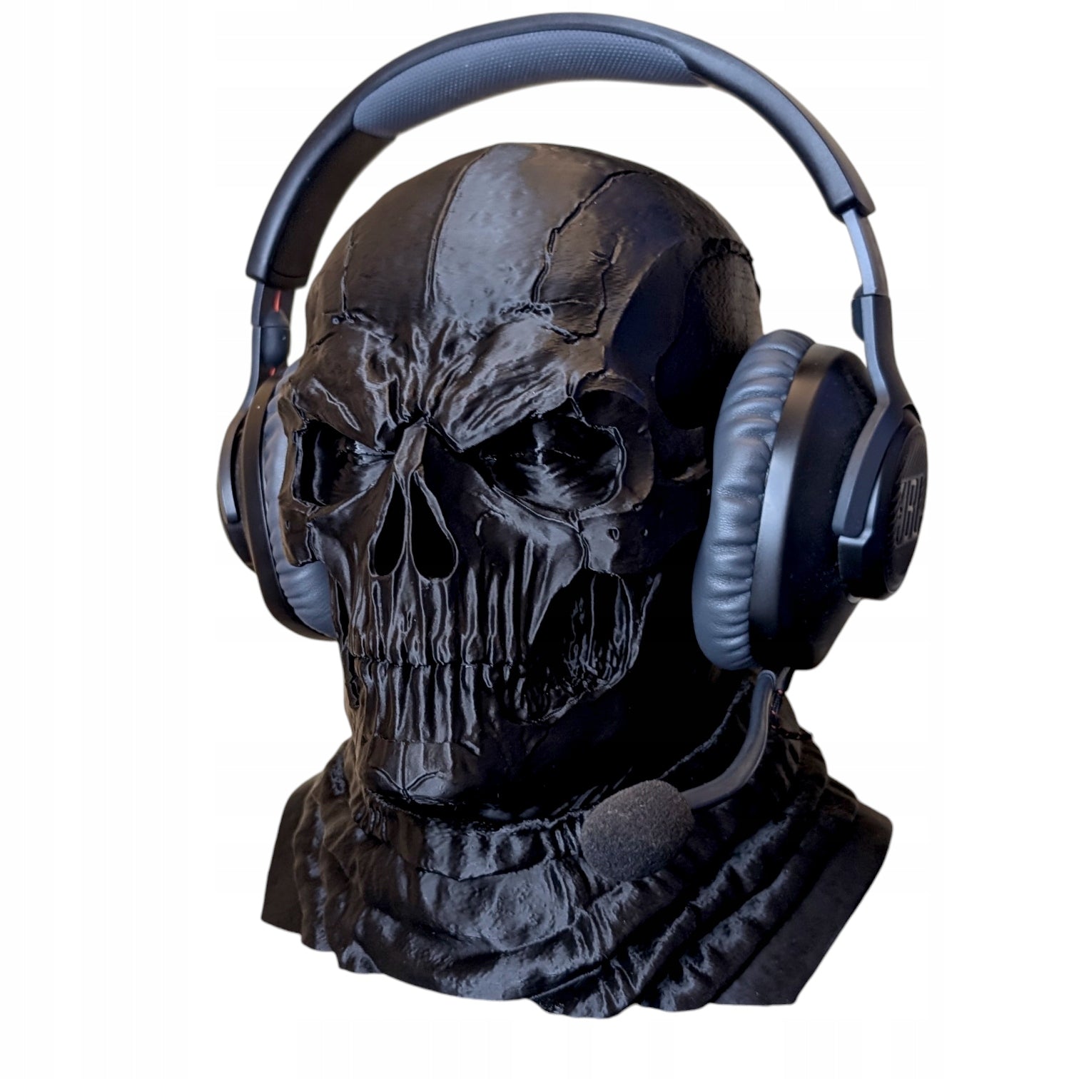Stojak na Słuchawki Czaszka Tactical Ghost Mroczny Uchwyt Gamingowy 3D 26cm